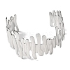 304 Stainless Steel Cuff Bangles for Women BJEW-D384-04P-2