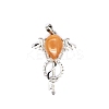 Natural Red Aventurine Teardrop Pendants PW-WG60016-16-1