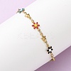 Flower & Star 304 Stainless Steel Link Bracelets for Women LS-BJEW-F524-06B-G-2
