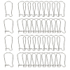 100Pcs 304 Stainless Steel Hoop Earrings Findings Kidney Ear Wires STAS-LP0001-95-1