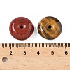 Natural & Synthetic Mixed Gemstone Donut/Pi Disc Charms G-M454-01B-3