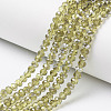 Electroplate Transparent Glass Beads Strands EGLA-A034-T6mm-E12-1