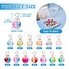 78Pcs 13 Colors Transparent Spray Painting Crackle Glass Charms PALLOY-TAC0088-4