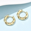 304 Stainless Steel Textured Hoop Earrings for Women EJEW-U060-01A-G-2