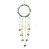 Wire Wrapped Natural Green Aventurine Chips Ring Hanging Ornaments HJEW-JM02371-04-1