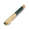 Natural Malachite Brass Pens AJEW-M209-03G-2