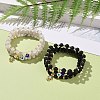 6Pcs 6 Style Natural Mixed Gemstone Beaded Stretch Bracelets Set BJEW-JB09117-6