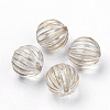 Plating Transparent Acrylic Beads X-PACR-Q115-60-14mm-1