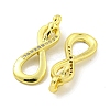 Rack Plating Brass Micro Pave Cubic Zirconia Pendants KK-B091-42G-2