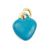 Rack Plating Brass Enamel Pendants KK-P269-10G-03-1
