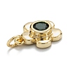 Brass Cubic Zirconia Charms KK-G399-06-4