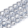 Electroplate Glass Beads Strand X-EGLA-S188-21-A02-1