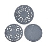 Floral Silicone Heat Insulation Coasters AJEW-K055-01A-1