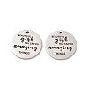 Non-Tarnish 201 Stainless Steel Pendants STAS-J401-LD009-2