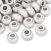 Two Tone Opaque Resin Rondelle European Beads RESI-Z046-02B-1