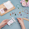 Mental Health Awarenes Theme Alloy Enamel Awareness Ribbon with Word Hope Charm Braided Bead Bracelets Kits SJEW-WR00001-3