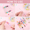 32Pcs 8 Colors Plastic Beadable Keychain Bar for Jewelry Making DIY Crafts AJEW-CP0006-90-5