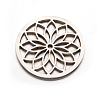 Tarnish Resistant Flat Round with Flower 304 Stainless Steel Beads LS-STAS-F079-04P-1