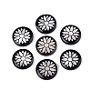 Acrylic & Natural Freshwater Shell Cabochons OACR-N164-06-1