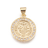 Brass Micro Pave Cubic Zirconia Pendants ZIRC-L078-046G-NR-1