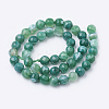 Natural Striped Agate/Banded Agate Beads Strands X-G-S281-51A-6mm-2