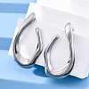 304 Stainless Steel Teardrop Stud Earrings EJEW-B108-13P-3