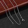 1mm Rack Plating Brass Curb Chain Necklaces for Women Men MAK-L044-26P-1