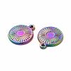 Ion Plating(IP) 304 Stainless Steel Pendant Cabochon Settings STAS-F290-18MC-2