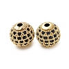 Rack Plating Brass Cubic Zirconia Beads ZIRC-S001-10mm-A01-01-1