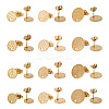 24Pcs 12 Style 304 Stainless Steel Ear Stud Findings STAS-AR0002-02G-1