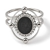 304 Stainless Steel Enamel Open Cuff Rings for Women RJEW-F166-43P-01-2