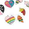 5 Bags 5 Styles Alloy Enamel Split Pendants ENAM-FP0001-98-1