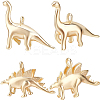10Pcs 2 Styles Ion Plating(IP) Brass Pendants KK-BBC0017-22-1