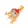 Brass Micro Pave Cubic Zirconia Pendant Bails KK-C076-26G-2