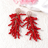 Alloy Dangle Stud Earrings EJEW-D327-05KCG-1