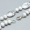 Natural Howlite Beaded Necklaces NJEW-S394-11-2