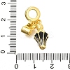 Brass Enamel Badminton European Dangle Charms KK-C087-11G-4
