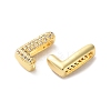 Rack Plating Brass Micro Pave Cubic Zirconia Slide Charms KK-C084-34G-L-2