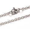 Non-Tarnish 304 Stainless Steel Cable Chain Necklaces LS-NJEW-L398-04P-1