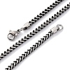 2.5MM 304 Stainless Steel Wheat Chain Necklaces NJEW-Q013-16B-2