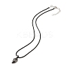 Rack Plating Alloy Heart Pendant Necklaces Sets LS-NJEW-B081-07A-3