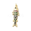 Brass Micro Pave Cubic Zirconia Pendants KK-K529-56B-02-1