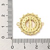 Religion Brass Pave Clear Cubic Zirconia Connector Charms FIND-Z041-13B-3