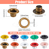 200 Sets 10 Colors Iron Grommet Eyelet Findings SCRA-GF0001-10B-04-2