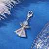 5Pcs Angel Glass Pendant Decorations HJEW-JM02776-S-1