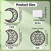 Wooden Moon Phase Decor Wall Decorations Set AJEW-WH0258-790B-2