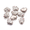 Wedding Theme Antique Silver Tone Tibetan Style Heart with Sister of Bride Rhinestone Charms LS-TIBEP-N005-06C-1