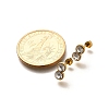 Ion Plating(IP) 304 Stainless Steel Stud Earrings EJEW-A118-15G-02-5