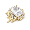 Brass Micro Pave Cubic Zirconia Pendants KK-E791-25G-2