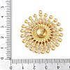 304 Stainless Steel and Resin Flower Pendants STAS-R170-03G-03-3